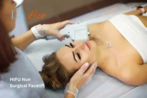Woman having Hi-Fu to reduce wrinkles Kingston Vale.