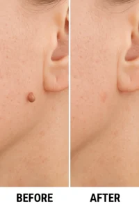 Skin tags removal Kingston Vale before and after